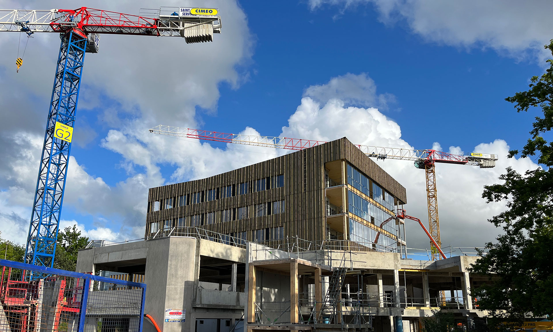 Projet Canopia Santé - Cesson Sévigné - Pose finalisée des façades